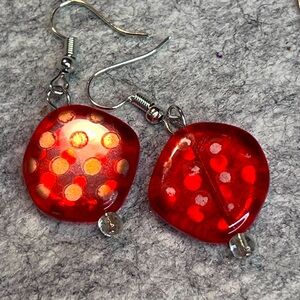 Chunky and Funky Ladybug earrings